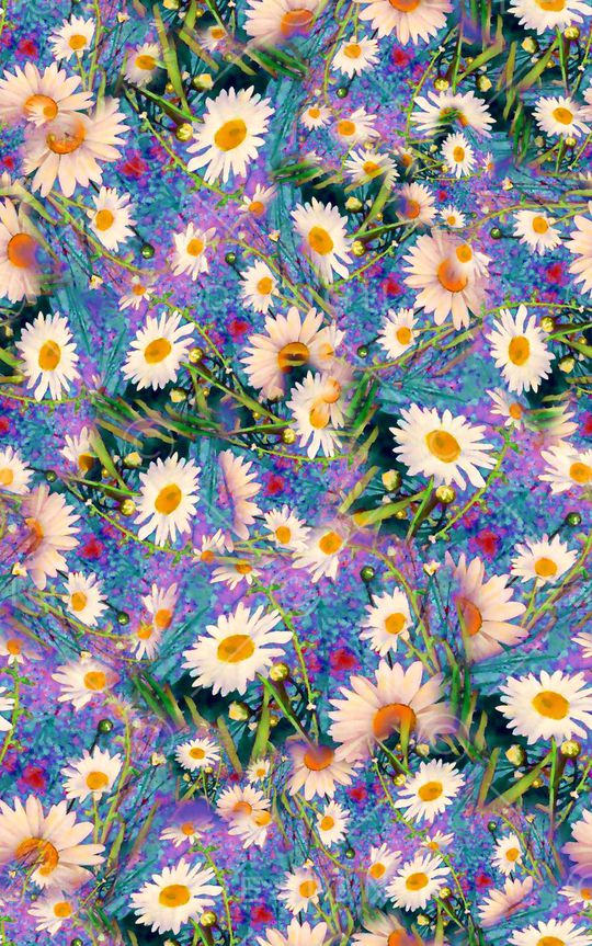 数码★花卉图案印花华亿平台图片