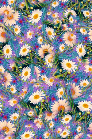 数码★花卉图案印花华亿平台图片