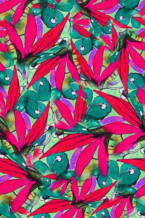 数码★花卉图案印花华亿平台图片