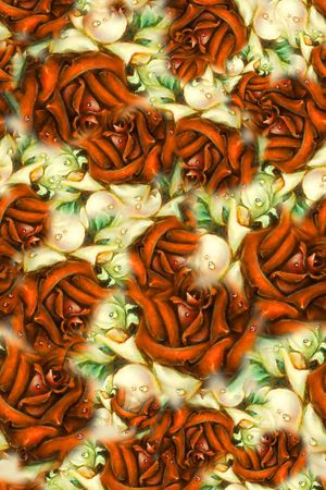 数码★花卉图案印花华亿平台图片