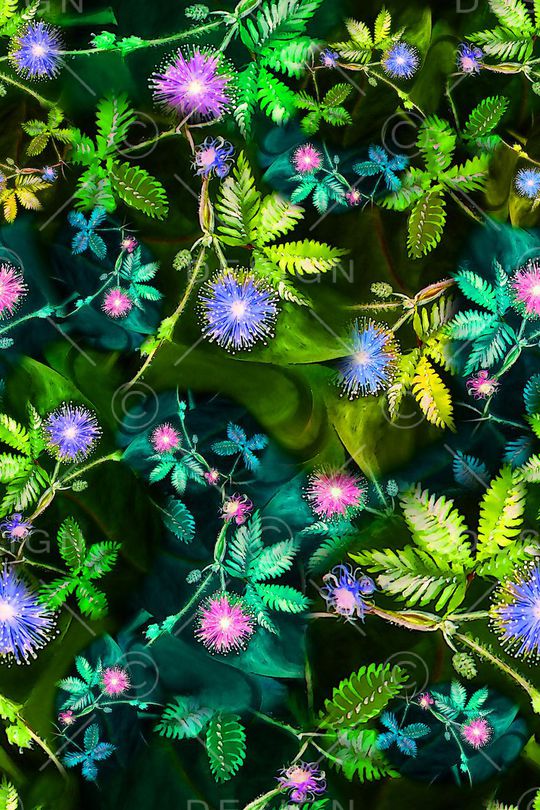 数码★花卉图案印花华亿平台图片