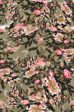 数码★花卉图案印花华亿平台图片