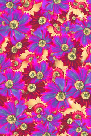 数码★花卉图案印花华亿平台图片