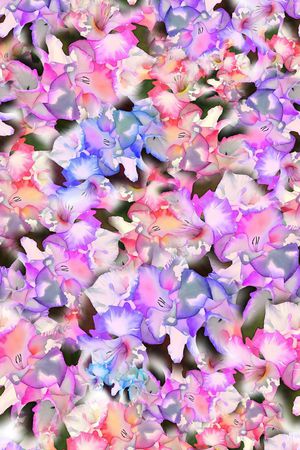 数码★花卉图案印花华亿平台图片