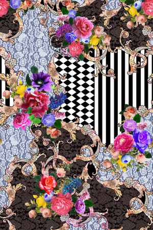 抽象印花华亿平台图片