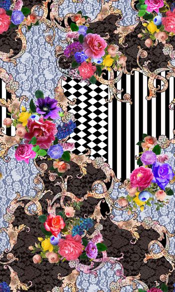 抽象印花华亿平台图片