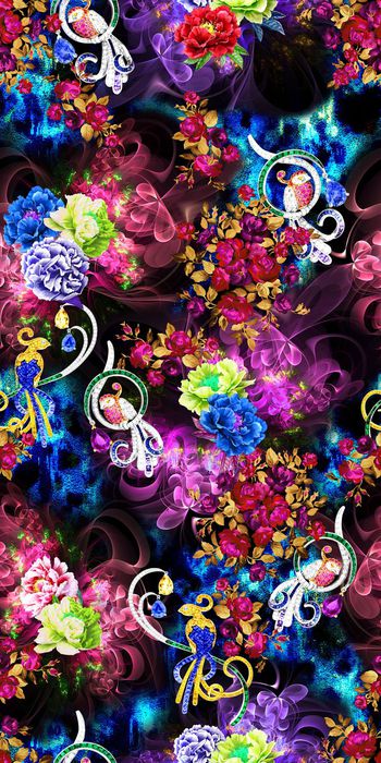 312218-复古奢华风格暗夜密语珠宝宝石小鸟手