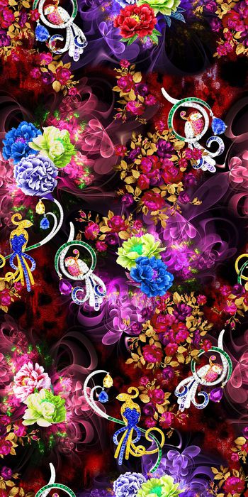 312219-复古奢华风格暗夜密语珠宝宝石小鸟手