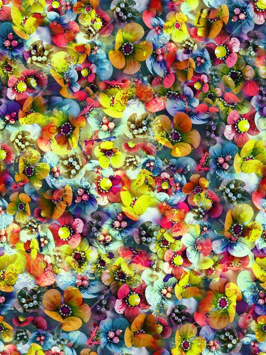 花卉印花华亿平台图片