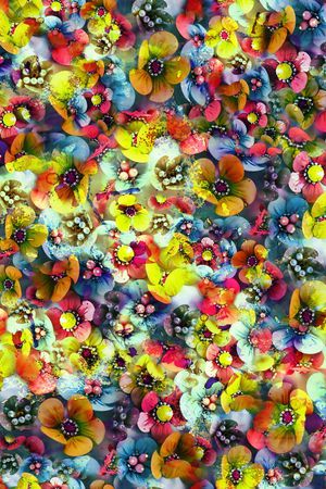 花卉印花华亿平台图片