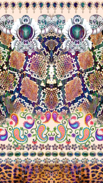 312356-定位动物纹蛇纹豹纹珠宝宝石佩斯利腰