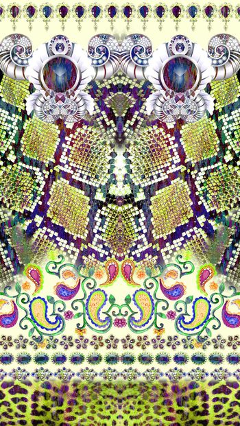 312359-定位动物纹蛇纹豹纹珠宝宝石佩斯利腰