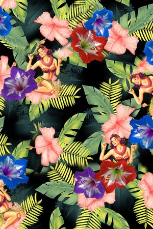 花卉印花华亿平台图片