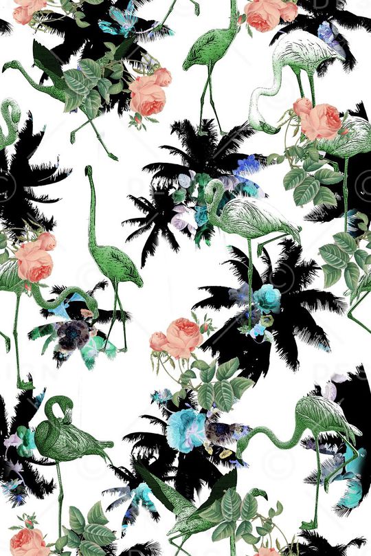 流行时尚花等印花华亿平台图片