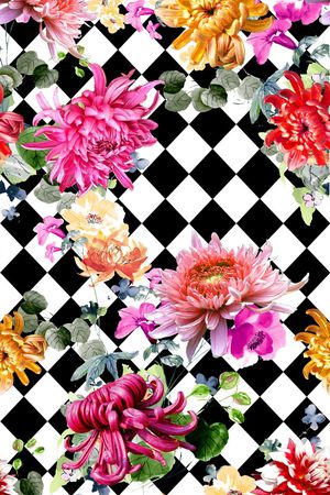 花卉印花华亿平台图片