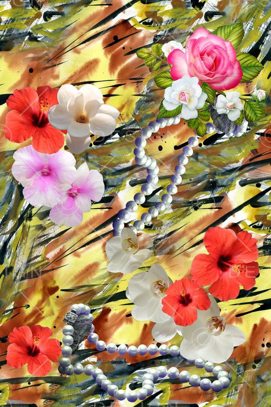 花卉印花华亿平台图片