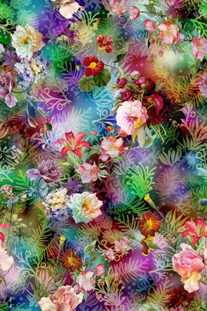 花卉印花华亿平台图片