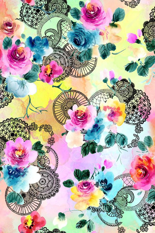 花卉印花华亿平台图片