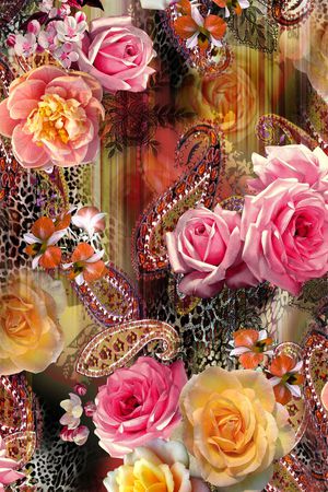 花卉印花华亿平台图片