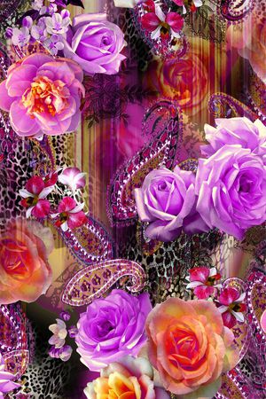 花卉印花华亿平台图片