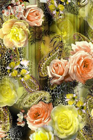 花卉印花华亿平台图片