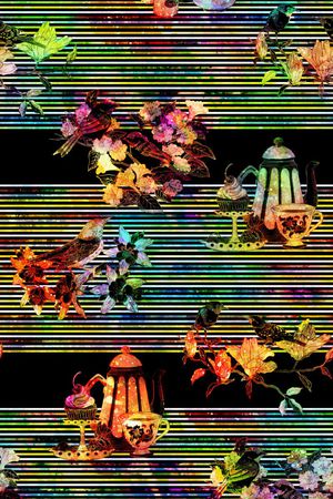 条纹印花华亿平台图片