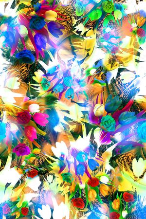 花卉印花华亿平台图片