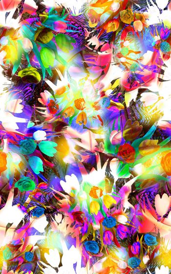 313518-多彩花卉花朵组合