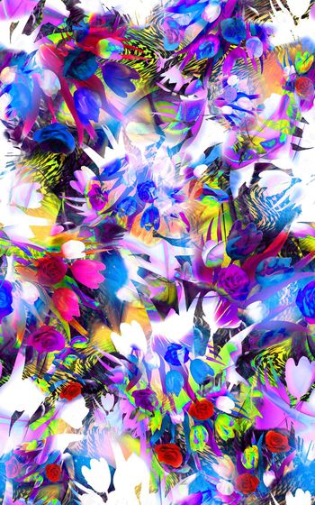 313519-多彩花卉花朵组合