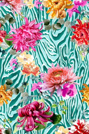 花卉印花华亿平台图片