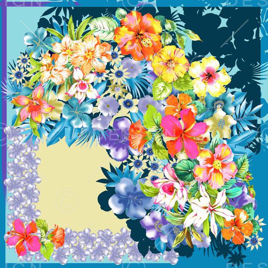 围巾印花华亿平台图片