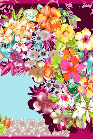 围巾印花华亿平台图片