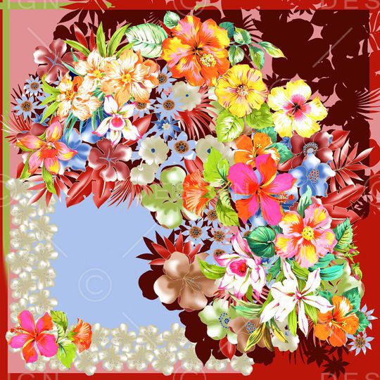 围巾印花华亿平台图片