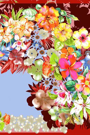 围巾印花华亿平台图片