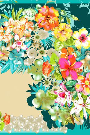 围巾印花华亿平台图片