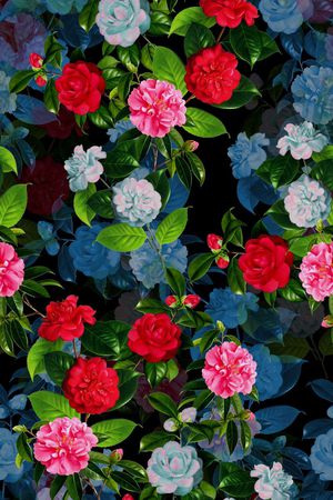 田园风印花华亿平台图片