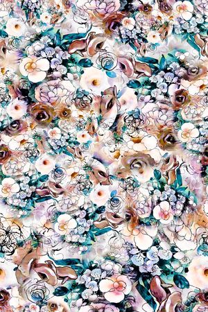 花卉印花华亿平台图片