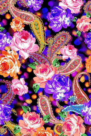 佩斯利印花华亿平台图片