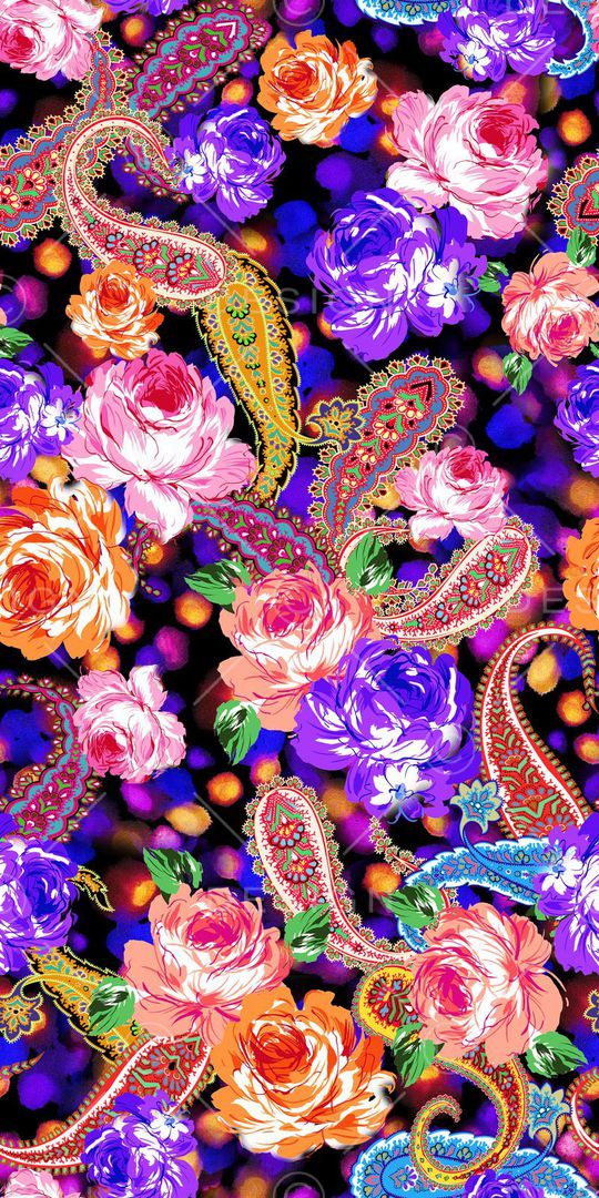 佩斯利印花华亿平台图片