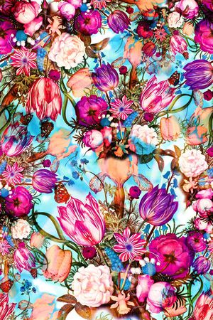 花卉印花华亿平台图片