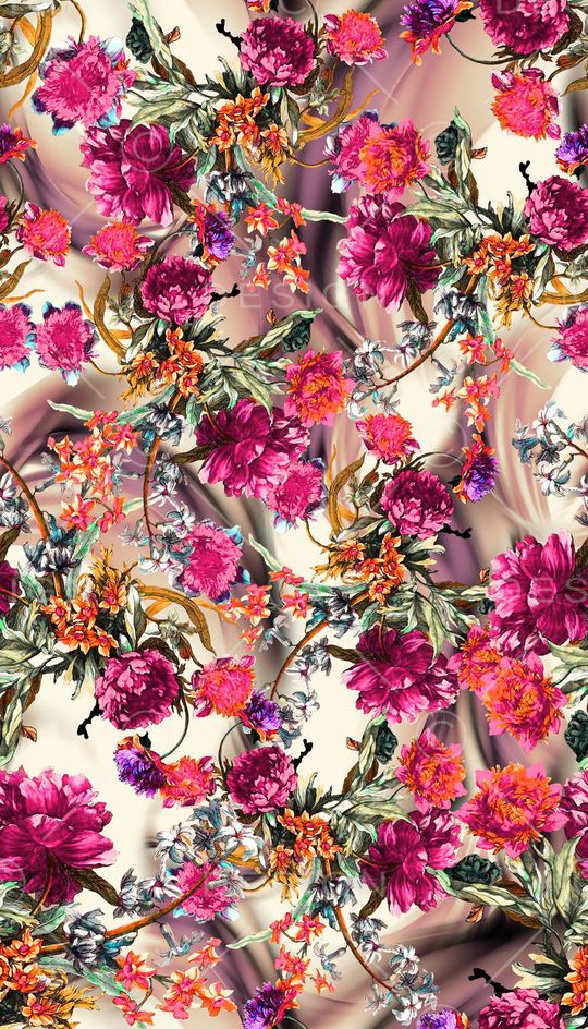 花卉印花华亿平台图片