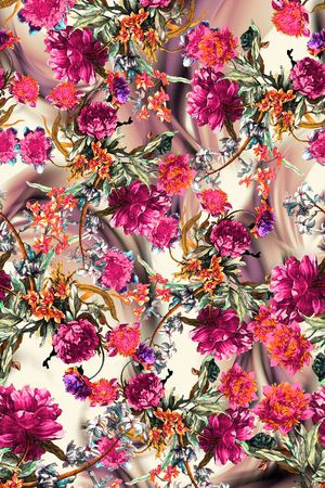 花卉印花华亿平台图片