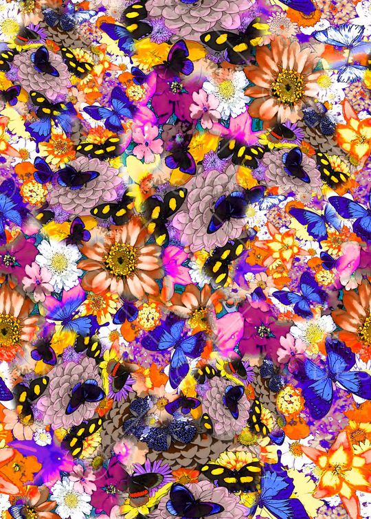 花卉印花华亿平台图片