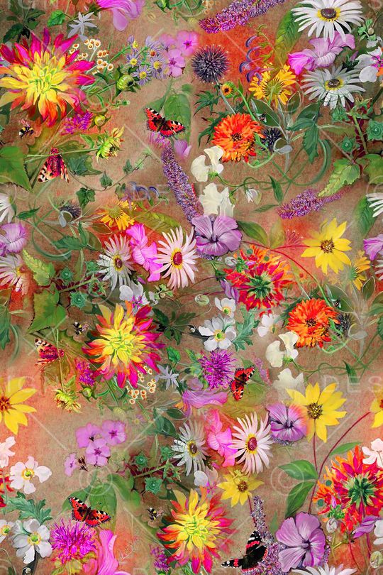 花卉印花华亿平台图片