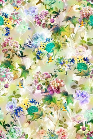 花卉印花华亿平台图片