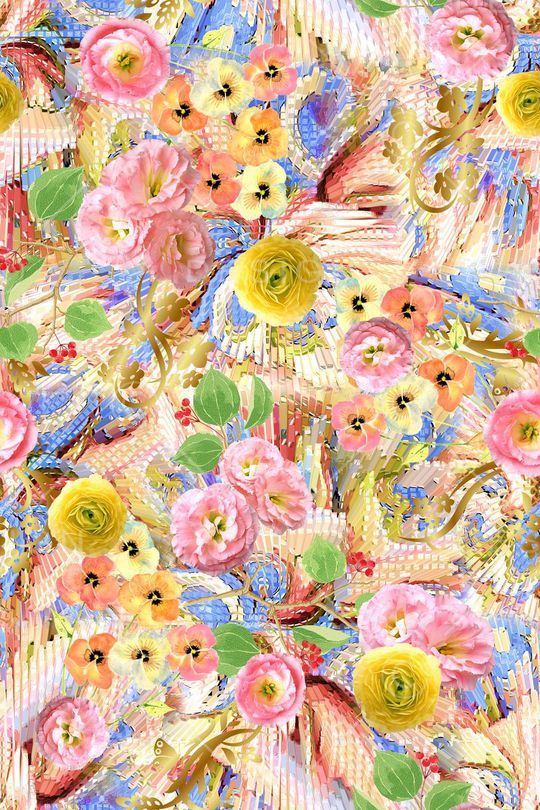 花卉印花华亿平台图片