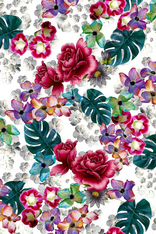 花卉印花华亿平台图片