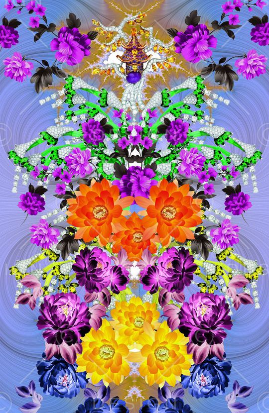 花卉印花华亿平台图片