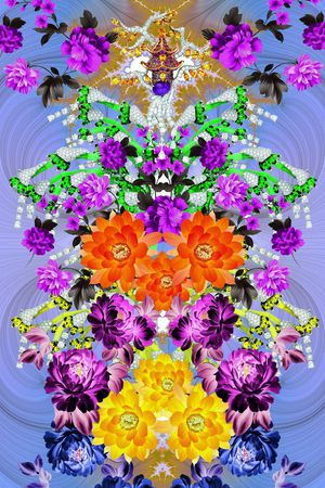 花卉印花华亿平台图片