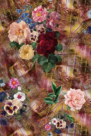 花卉印花华亿平台图片